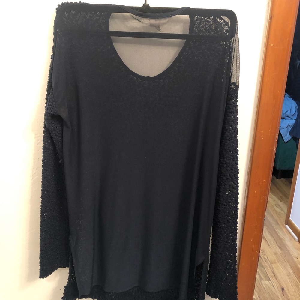 BCBG sheer back sweater